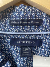 Load image into Gallery viewer, Size 22W Lands End Blue Women&#39;s Long Sleeve Shirt
