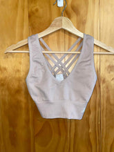 Load image into Gallery viewer, Size Small New Balance Tan Women&#39;s Sports Bras
