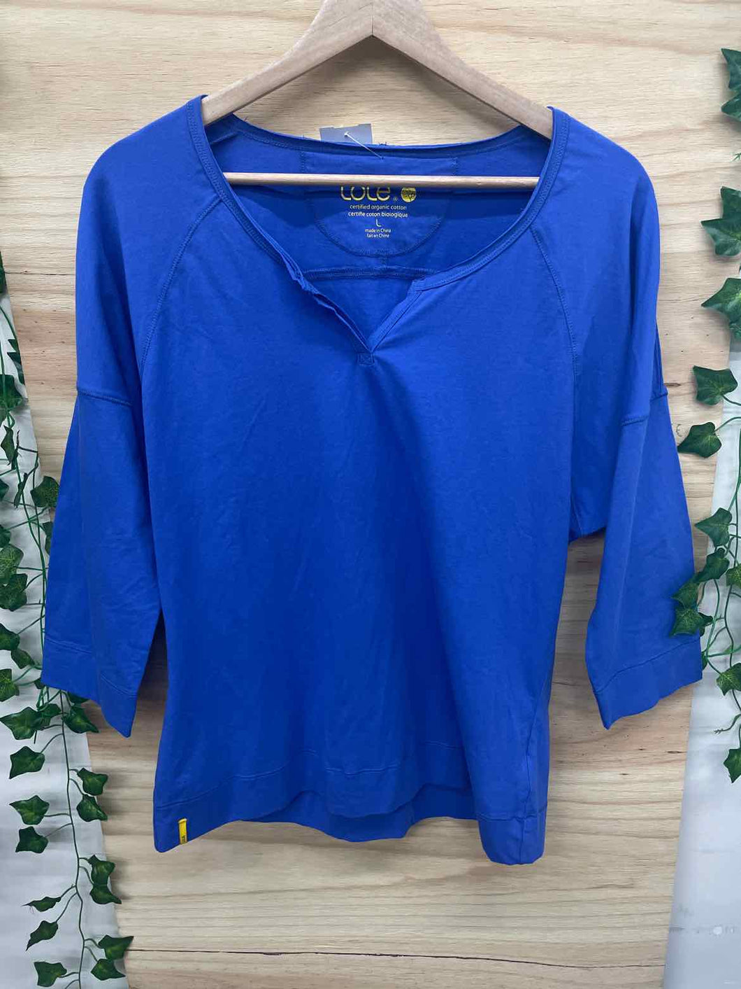 Size Large Lole Blue Women's Long Sleeve Shirt