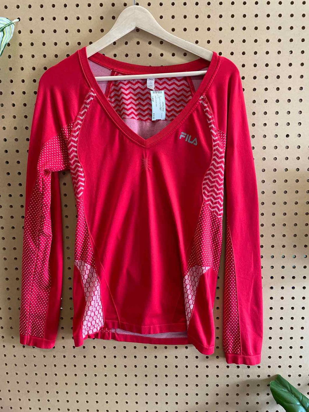 Size Large Fila Red Women's Long Sleeve Shirt